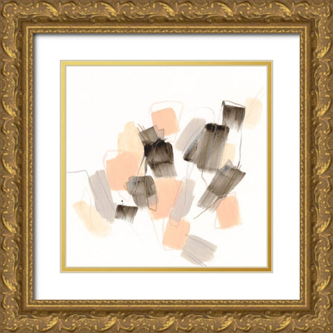 Blush Gambit II Gold Ornate Wood Framed Art Print with Double Matting by Vess, June Erica