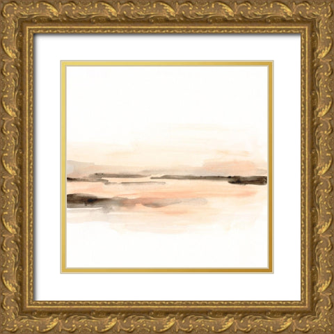 Pink Salt Marsh I Gold Ornate Wood Framed Art Print with Double Matting by Vess, June Erica