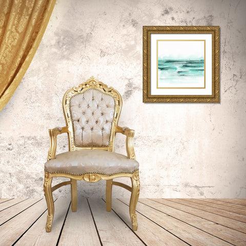 Ocean Mystique II Gold Ornate Wood Framed Art Print with Double Matting by Vess, June Erica