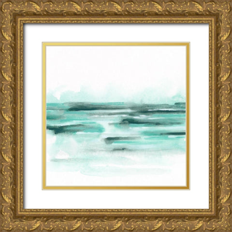 Ocean Mystique II Gold Ornate Wood Framed Art Print with Double Matting by Vess, June Erica