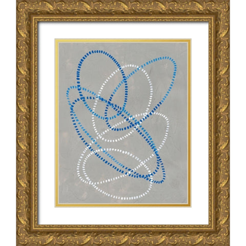 Running Stitch I Gold Ornate Wood Framed Art Print with Double Matting by Lam, Vanna