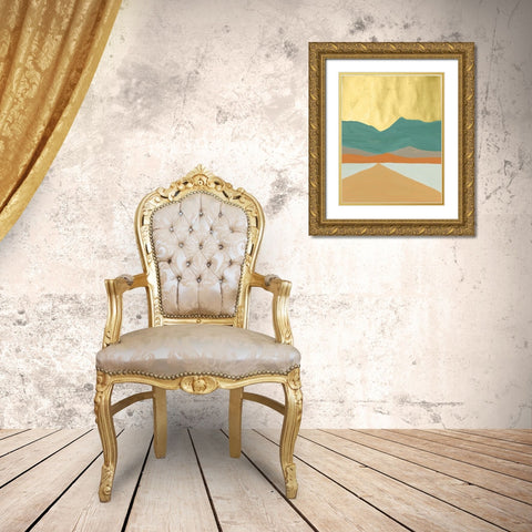 Oxidized Mesa II Gold Ornate Wood Framed Art Print with Double Matting by Lam, Vanna