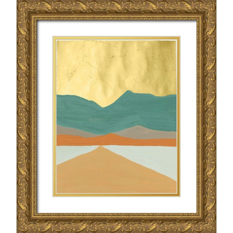 Oxidized Mesa II Gold Ornate Wood Framed Art Print with Double Matting by Lam, Vanna