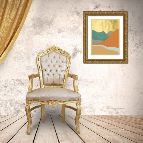 Oxidized Mesa III Gold Ornate Wood Framed Art Print with Double Matting by Lam, Vanna