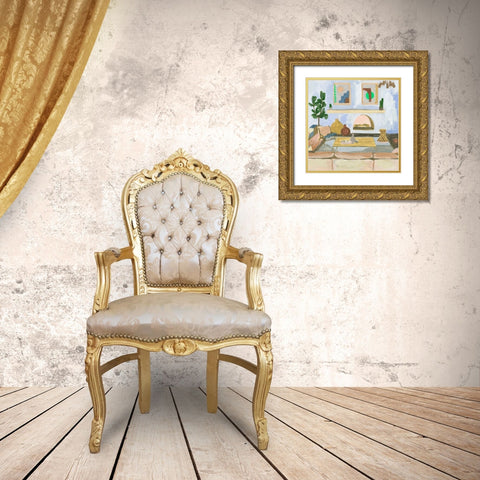 Sunshine Inside I Gold Ornate Wood Framed Art Print with Double Matting by Wang, Melissa