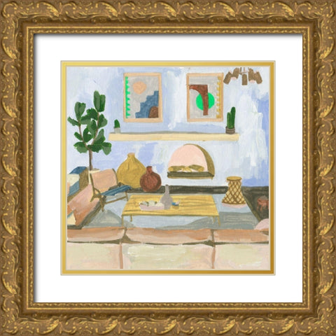 Sunshine Inside I Gold Ornate Wood Framed Art Print with Double Matting by Wang, Melissa