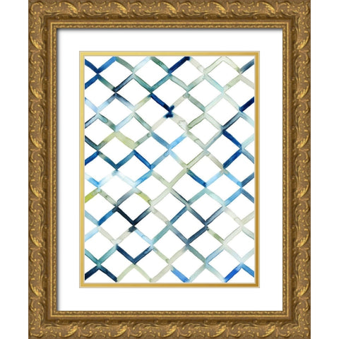 Sea Lattice II Gold Ornate Wood Framed Art Print with Double Matting by Popp, Grace