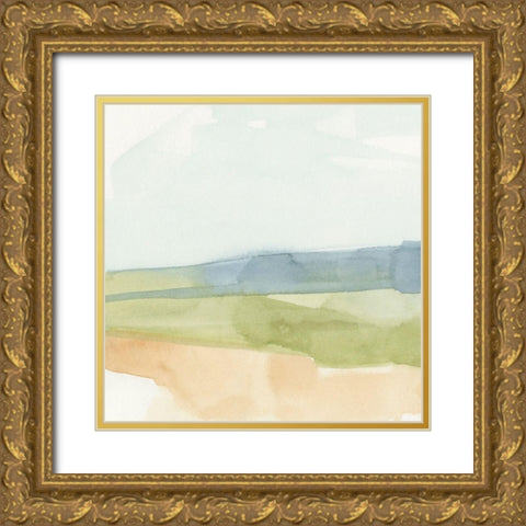 Pastel Slopes I Gold Ornate Wood Framed Art Print with Double Matting by Caroline, Emma