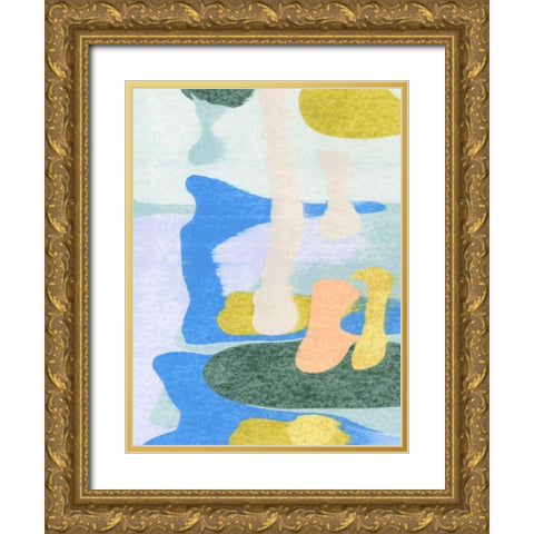 Rorschach Rainbow II Gold Ornate Wood Framed Art Print with Double Matting by Caroline, Emma