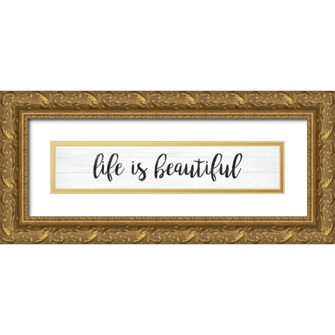 French Typography I Gold Ornate Wood Framed Art Print with Double Matting by Hambly, Anna