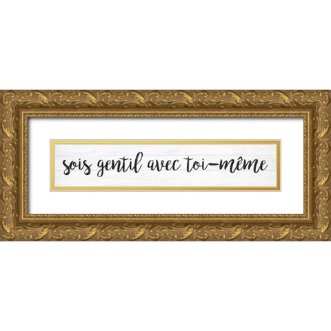 French Typography IV Gold Ornate Wood Framed Art Print with Double Matting by Hambly, Anna
