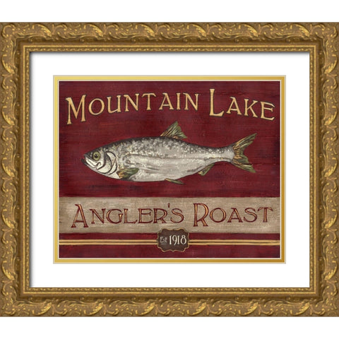 Lodge Coffee I Gold Ornate Wood Framed Art Print with Double Matting by Vess, June Erica