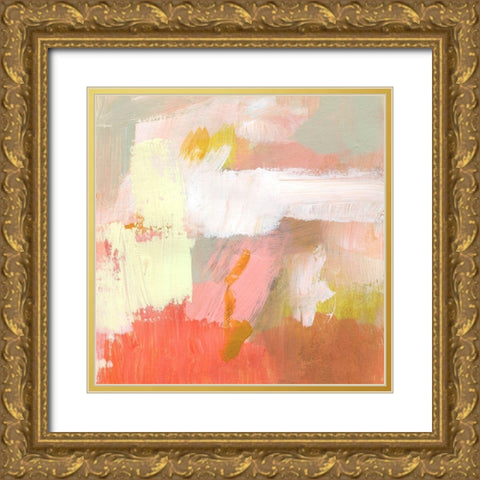 Yellow and Blush II Gold Ornate Wood Framed Art Print with Double Matting by Barnes, Victoria