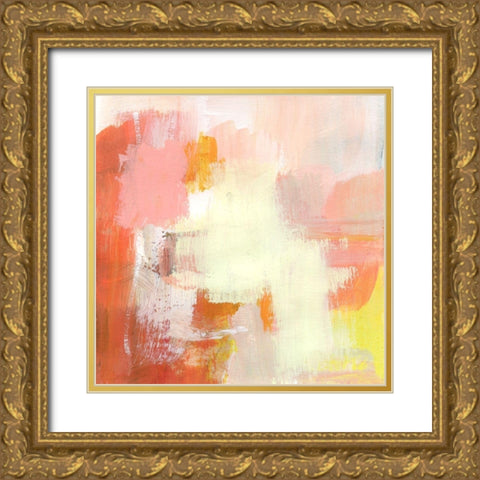 Yellow and Blush III Gold Ornate Wood Framed Art Print with Double Matting by Barnes, Victoria