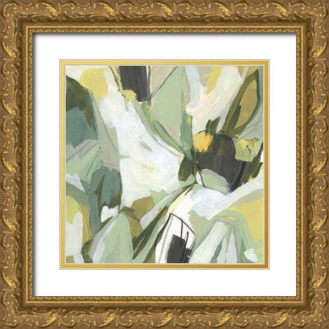 Electric Lichen I Gold Ornate Wood Framed Art Print with Double Matting by Vess, June Erica