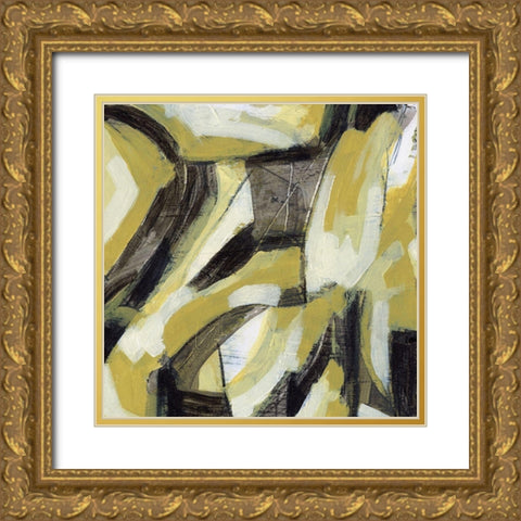 Citron Rhythm II Gold Ornate Wood Framed Art Print with Double Matting by Vess, June Erica