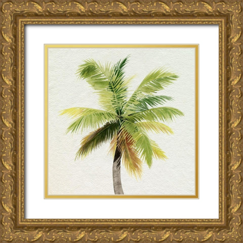 Coco Watercolor Palm II Gold Ornate Wood Framed Art Print with Double Matting by Popp, Grace