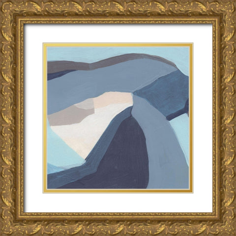 Blue Chrysalis IV Gold Ornate Wood Framed Art Print with Double Matting by Vess, June Erica