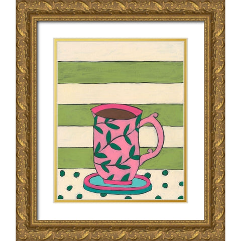 Mid Morning Coffee VII Gold Ornate Wood Framed Art Print with Double Matting by Moore, Regina
