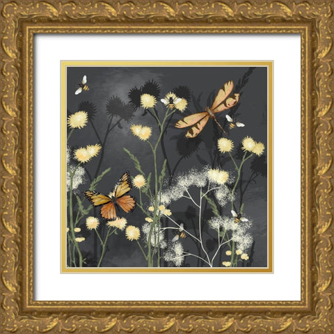 Garden Magic II Gold Ornate Wood Framed Art Print with Double Matting by Reynolds, Jade