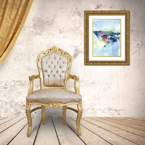 Gliding on Ice II Gold Ornate Wood Framed Art Print with Double Matting by Combs, Joyce
