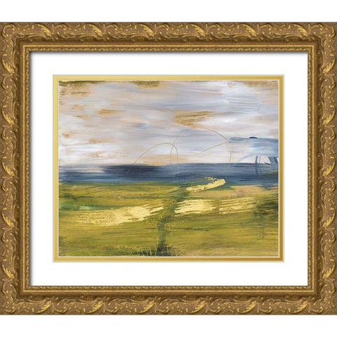 Sky and Land II Gold Ornate Wood Framed Art Print with Double Matting by Combs, Joyce