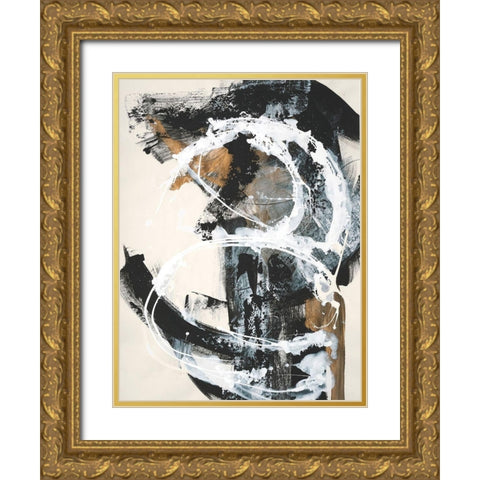 Natures Winterland II Gold Ornate Wood Framed Art Print with Double Matting by Combs, Joyce