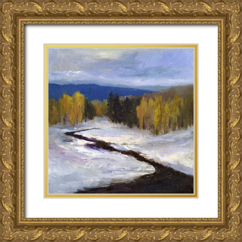 Mountain Colors II Gold Ornate Wood Framed Art Print with Double Matting by Finch, Sheila