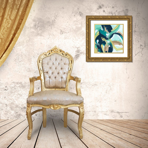 Mint Synergy II Gold Ornate Wood Framed Art Print with Double Matting by Vess, June Erica