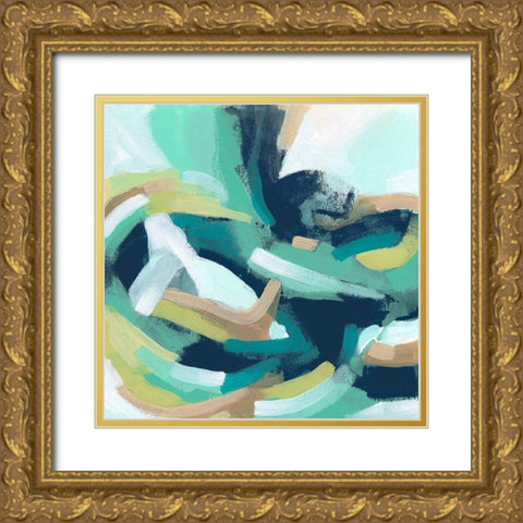 Mint Synergy IV Gold Ornate Wood Framed Art Print with Double Matting by Vess, June Erica