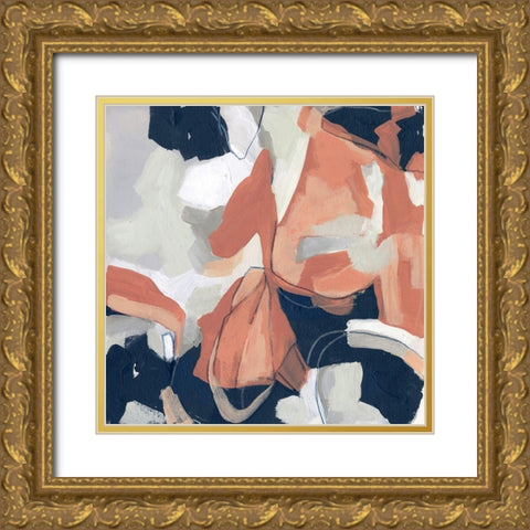 Sienna Cement IV Gold Ornate Wood Framed Art Print with Double Matting by Vess, June Erica