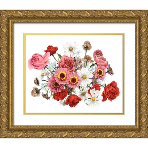 Modern Arrangement III Gold Ornate Wood Framed Art Print with Double Matting by Popp, Grace