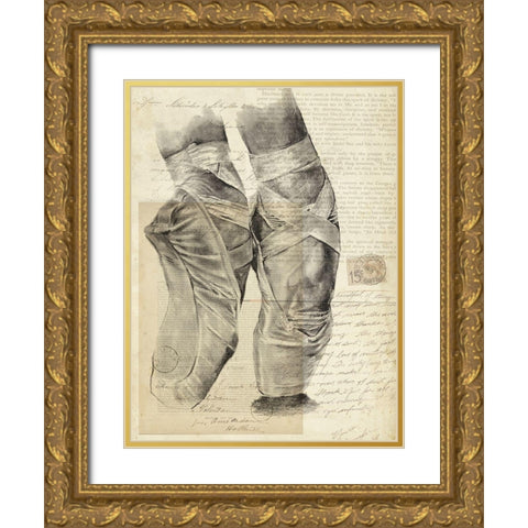 On Pointe II Gold Ornate Wood Framed Art Print with Double Matting by Parker, Jennifer Paxton
