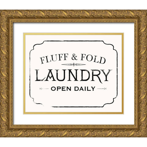 Fluff and Fold I Gold Ornate Wood Framed Art Print with Double Matting by Barnes, Victoria