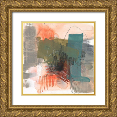 Central Fuse II Gold Ornate Wood Framed Art Print with Double Matting by Goldberger, Jennifer