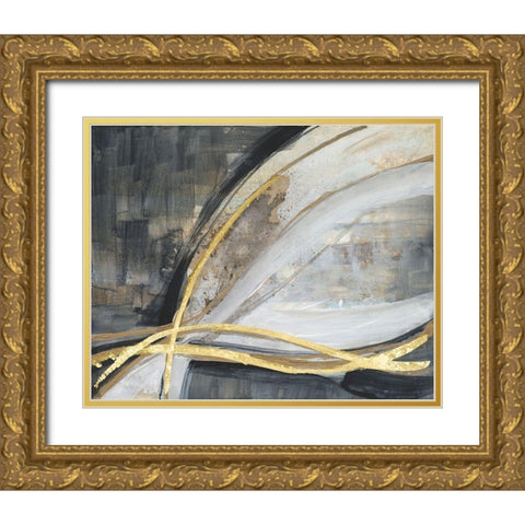 Twisting Vortex II Gold Ornate Wood Framed Art Print with Double Matting by Goldberger, Jennifer