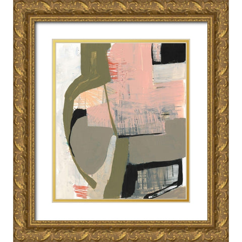 Scribbles and Shapes I Gold Ornate Wood Framed Art Print with Double Matting by Goldberger, Jennifer