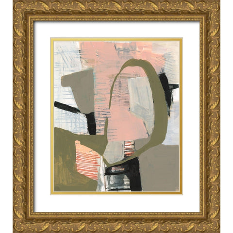 Scribbles and Shapes II Gold Ornate Wood Framed Art Print with Double Matting by Goldberger, Jennifer