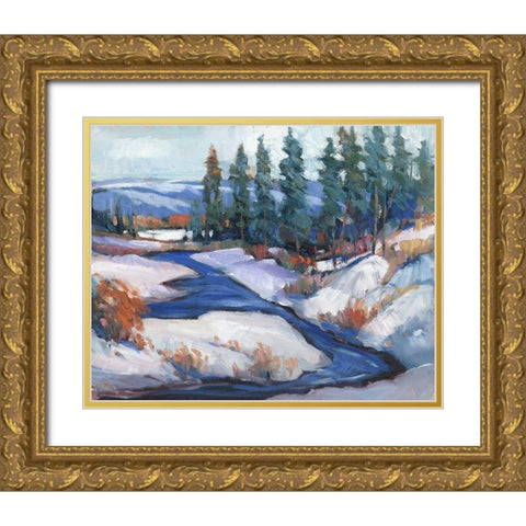 First Snow I Gold Ornate Wood Framed Art Print with Double Matting by OToole, Tim