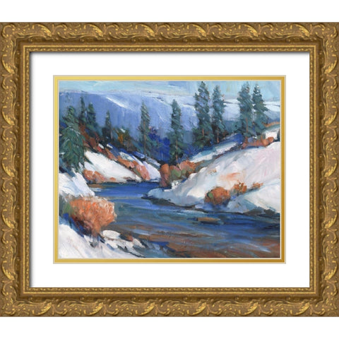 First Snow II Gold Ornate Wood Framed Art Print with Double Matting by OToole, Tim