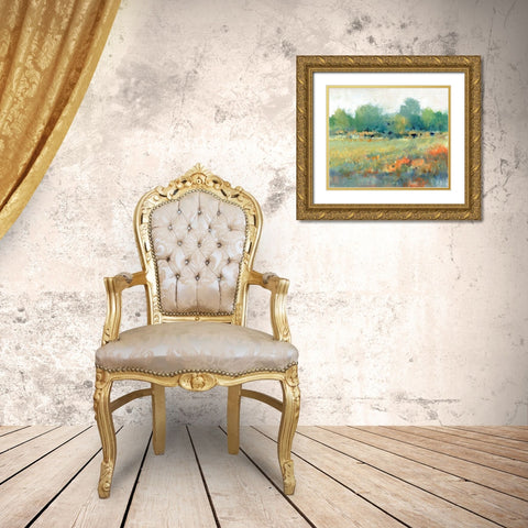 Rural Land II Gold Ornate Wood Framed Art Print with Double Matting by OToole, Tim