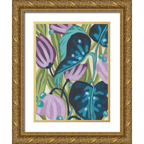 Tropical Jewels II Gold Ornate Wood Framed Art Print with Double Matting by Vess, June Erica