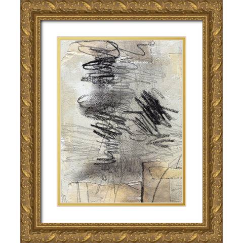 Masked Notes II Gold Ornate Wood Framed Art Print with Double Matting by Parker, Jennifer Paxton