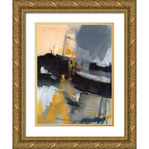 Incite I Gold Ornate Wood Framed Art Print with Double Matting by Borges, Victoria