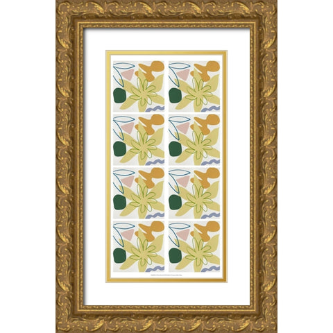 8-UP Flower Petals I Gold Ornate Wood Framed Art Print with Double Matting by Wang, Melissa