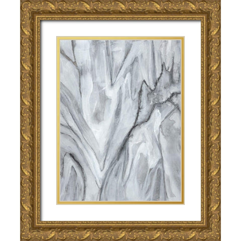 Marbled White II Gold Ornate Wood Framed Art Print with Double Matting by Goldberger, Jennifer