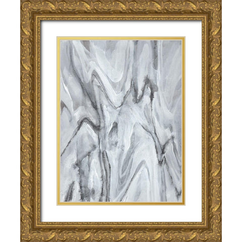 Marbled White IV Gold Ornate Wood Framed Art Print with Double Matting by Goldberger, Jennifer