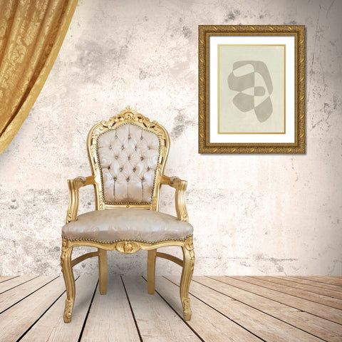 Soft Shape I Gold Ornate Wood Framed Art Print with Double Matting by Caroline, Emma