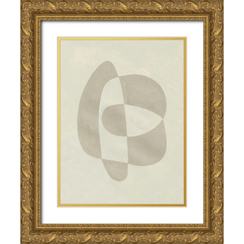 Soft Shape III Gold Ornate Wood Framed Art Print with Double Matting by Caroline, Emma