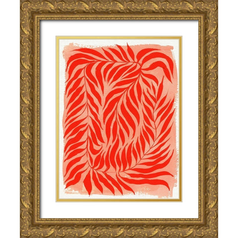 Red Vines I Gold Ornate Wood Framed Art Print with Double Matting by Parker, Jennifer Paxton